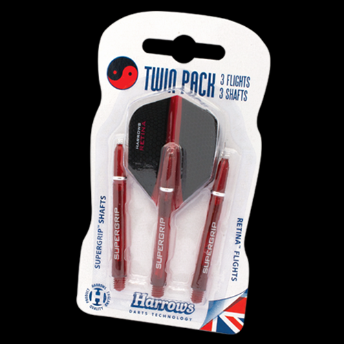Przejdź do produktu Shafty i piórka TWIN PACK RETINA RED Harrows