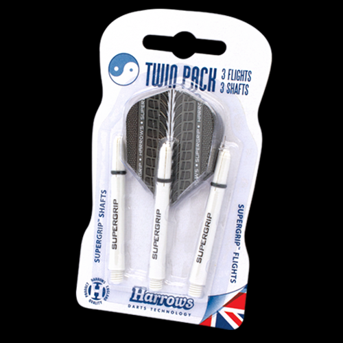 Przejdź do produktu Shafty i piórka TWIN PACK SUPERGRIP WHITE Harrows