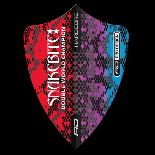 Przejdź do produktu Piórka dart Peter Wright Multi Snakeskin Red Hardcore Freestyle Red Dragon
